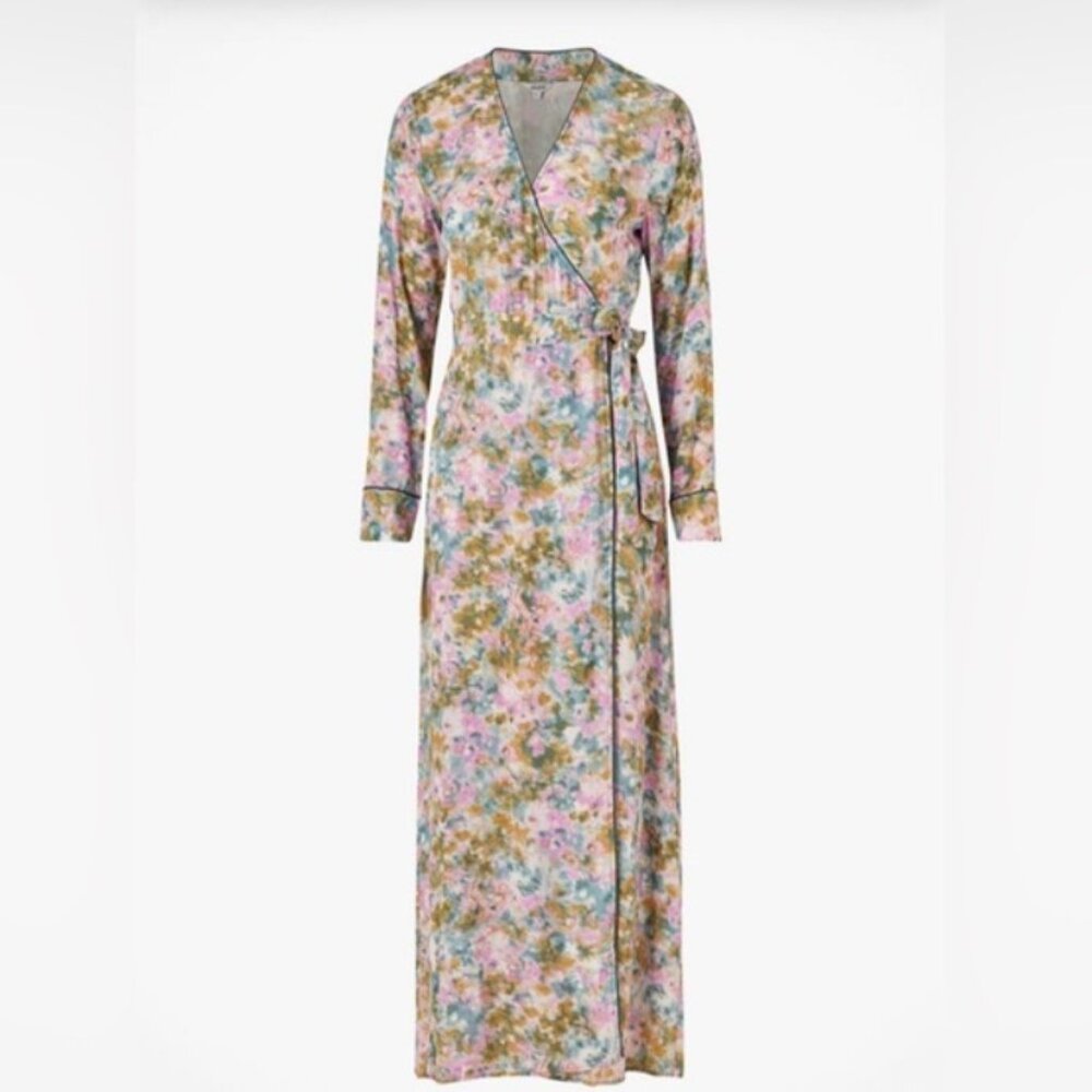 mbyM Evelia Pink Floral-Print Maxi Dress, size S